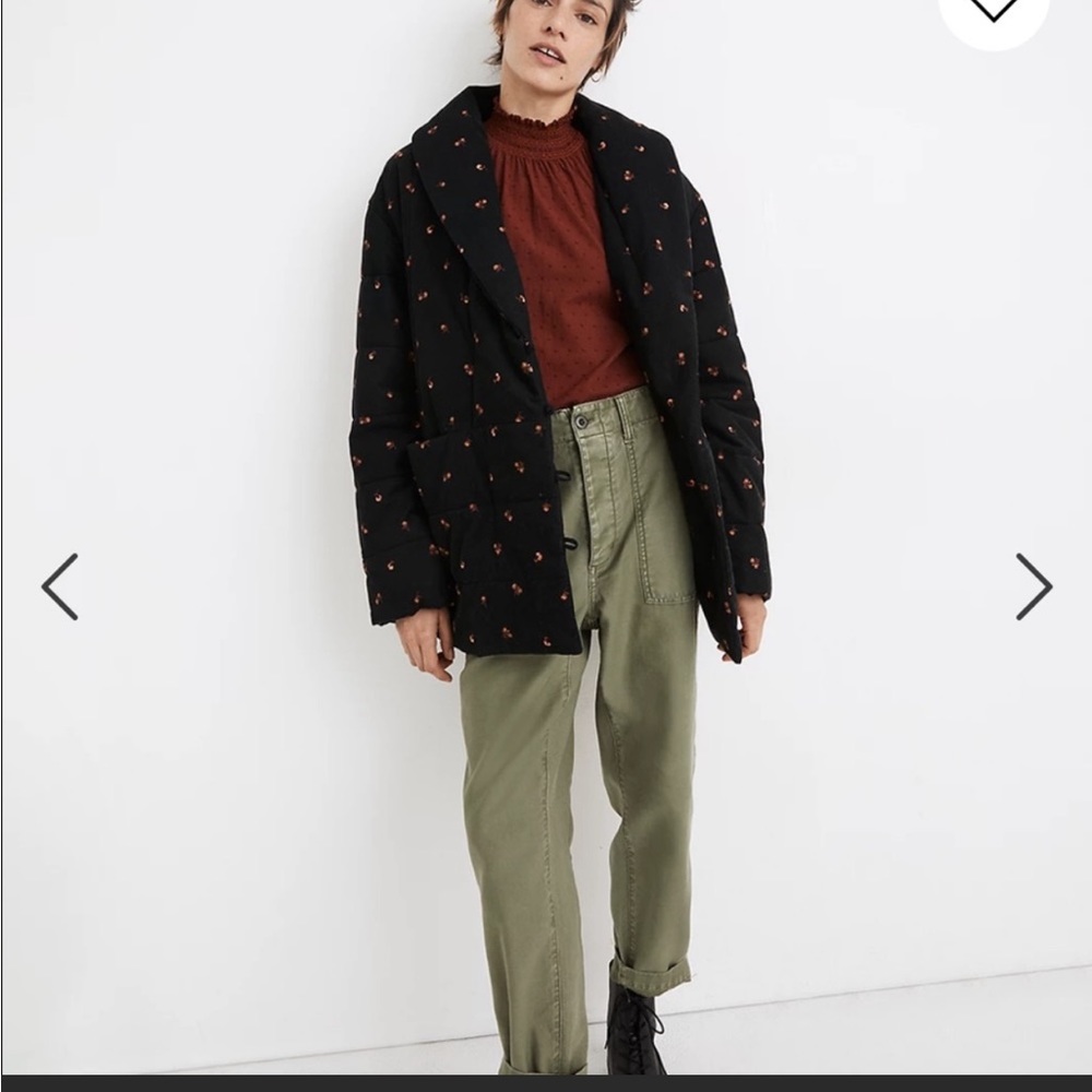 Madewell Corduroy Dumont Quilted Jacket in Amie Floral NB253